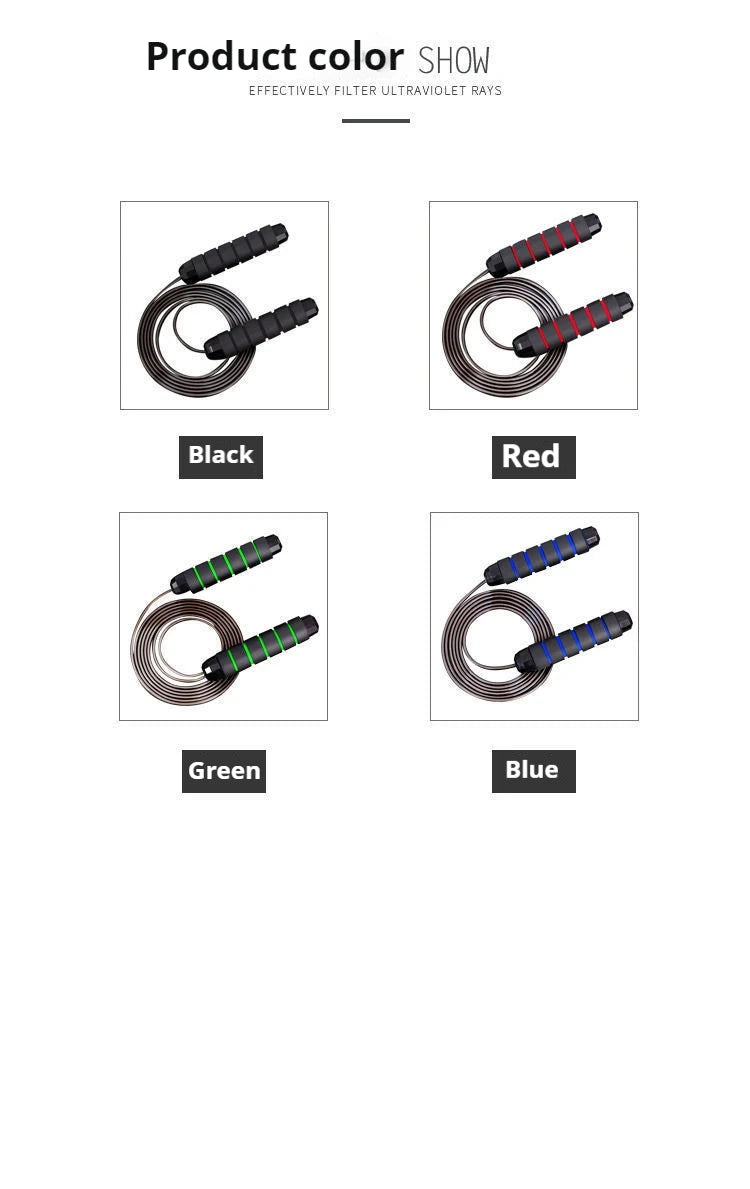 Jump Rope Adjustable Steel Skipping Rope Rapid Speed Jumping Rope Foam Handle Exercise Fitness Home Gym