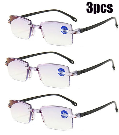 Half-frame Reading Glasses High Quality Business Glasses Presbyopia Eyeglasses 1.0 2.0 3.0