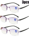 Half-frame Reading Glasses High Quality Business Glasses Presbyopia Eyeglasses 1.0 2.0 3.0