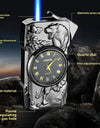 Personalized Quartz Dial Direct Flame Inflatable Lighter, Embossed Pattern To Give Boyfriend Exquisite Gifts, Cigarette Lighter