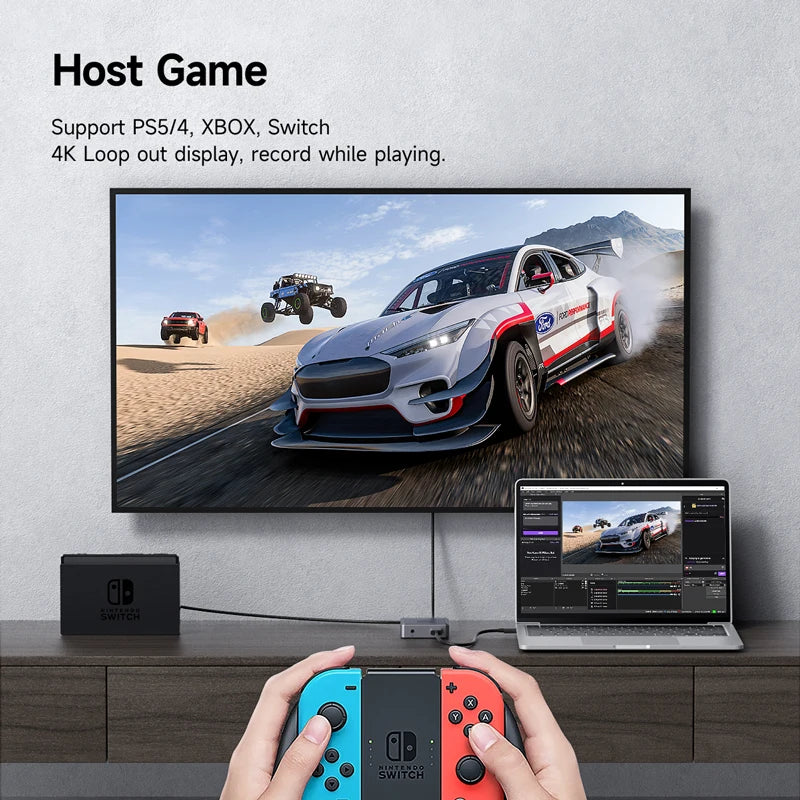 4K HDMI-Compatible Video Capture Card Loop Out for Game Recording Live Streaming  1080P Grabber MS2131 for PS4/5 Switch