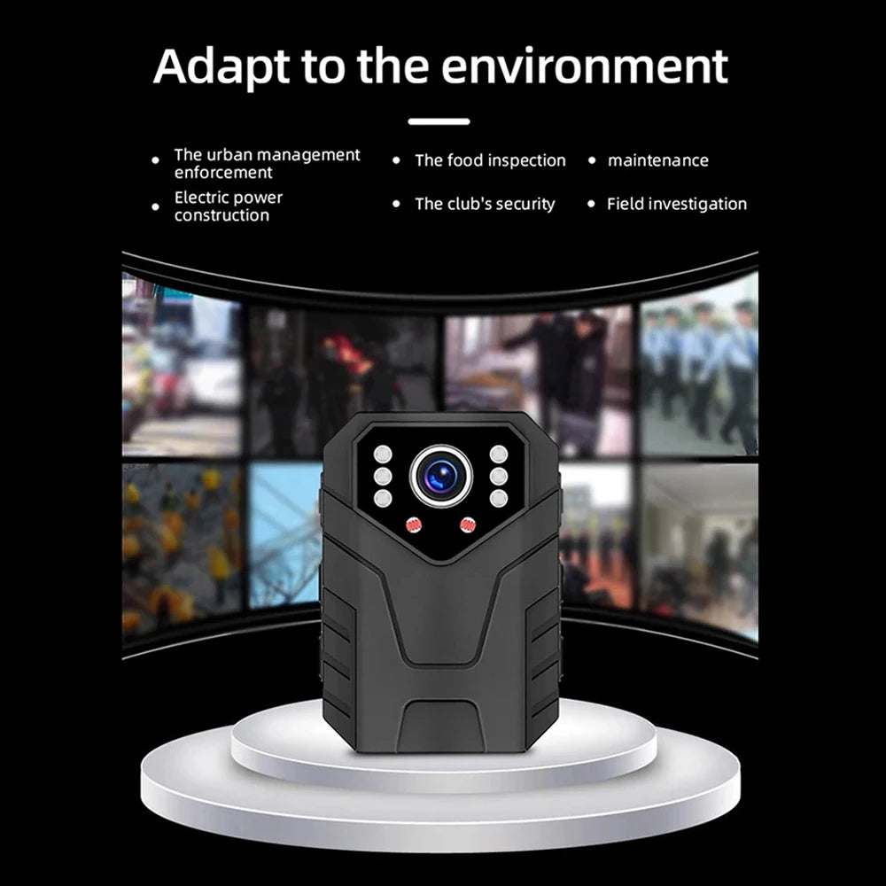 Mini Body Camera Full HD 1080P 2 Inch IPS Touch Screen Night Vision Video Recorder Security Guard Police Body Mini Cam