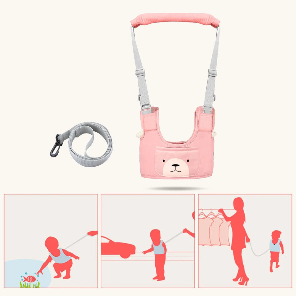 Learning Walking Belt  Walker  Rope Boy Girl Seat Walk Anti-fall Belt  Dual-use  Traction Rope Artifact
