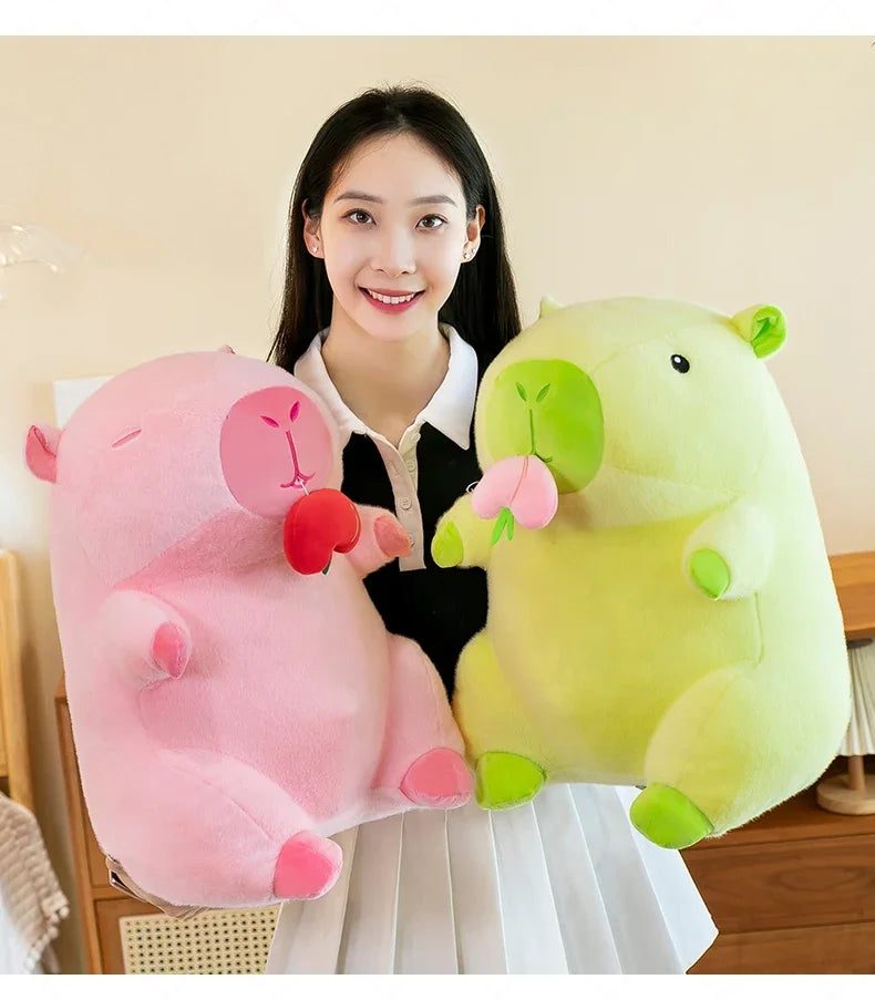 30/40/50cm Kawaii Capybara Plush Toys Fruit Series Big Size Capybara Stuffed Doll Anime Soft Pillow Cute Dolls Kid Birthday Gift