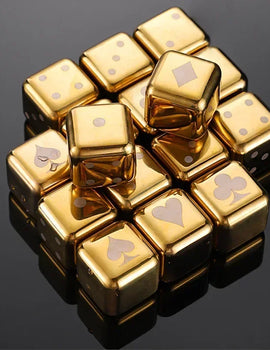 Reusable Whiskey Stones Stainless Steel Ice Cubes Quick-Freeze Wine Cooler Food Grade Metal Pellets Beer Cooler Bar Accessories