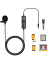 M1 Condenser Lavalier Lapel Clip-on Microphone 3.5mm TRRS 6M Mic For PC iphone DSLR Camera YouTube Recording Streaming
