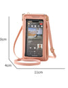 Charging Hole Touch Screen Phone Bag Women Soft Leather Simple Shoulder Bag Fashion Crossbody Bag Transparent Mini Wallet