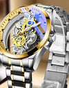 Men Watch Skeleton Quartz Wristwatch Gold Skeleton Retro Man Watch Top Brand Luxury Clock Watches