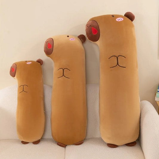 Kawaii Capybara Plush Long Pillow Soft Stuffed Animal Doll
