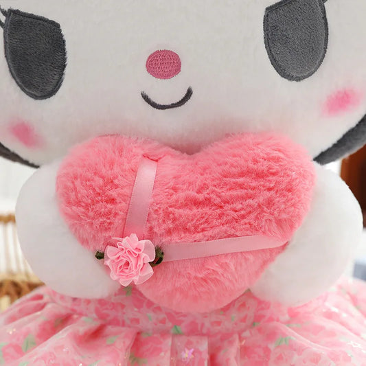 Kawaii Floral Kitty Plush Toy Soft Stuffed Doll