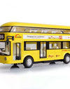 1/36 Double-decker Bus Model Car Toy Alloy Diecast Sound Light Metal Vintage London Autobus Models Toys Collection s Gifts