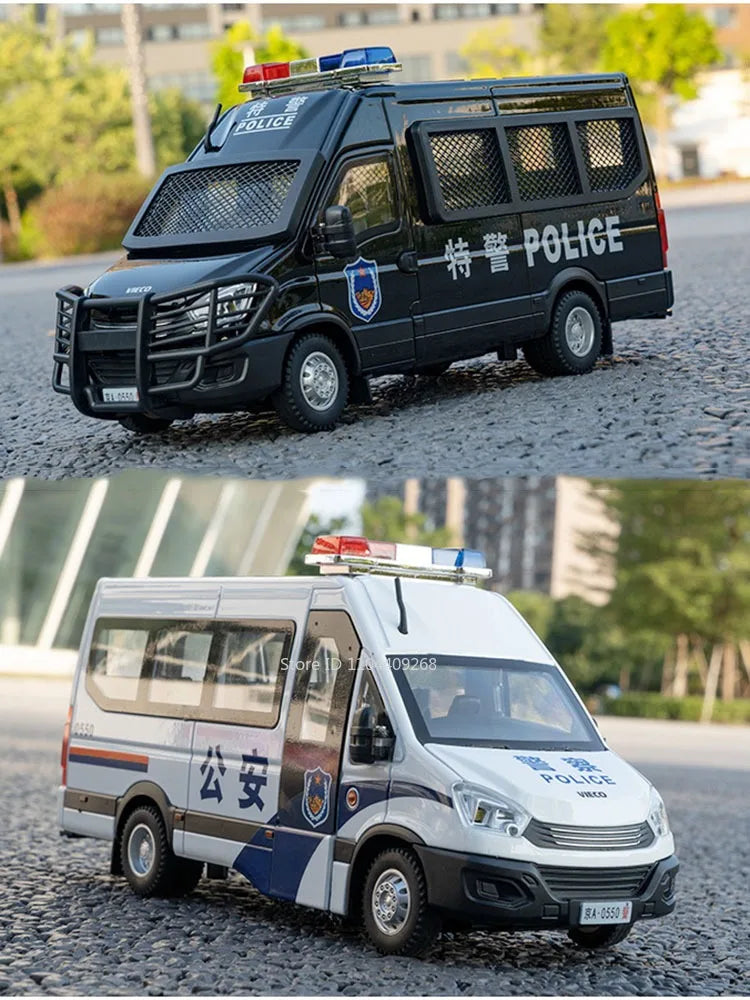 1:24 Scale Special Lada 2106 Police Car Model Toy Alloy Body Rubber Tire Metal Diecast 110 Explosion-proof Vehicle Models