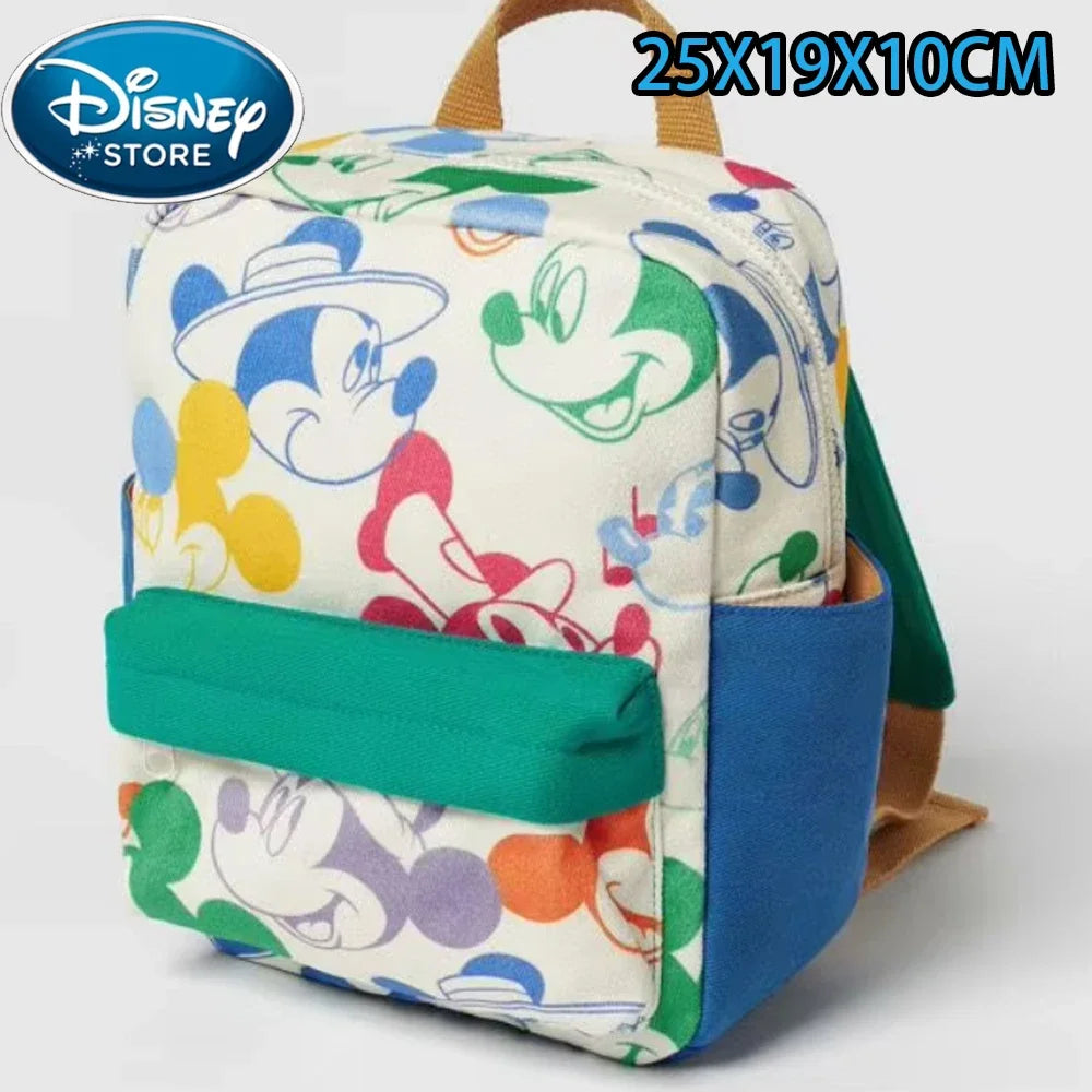 Disney Cartoon Backpack Women's Mickey Mouse Donald Duck Pattern Student School Bag Large Capacity Backpack Girls Shoulder Bag