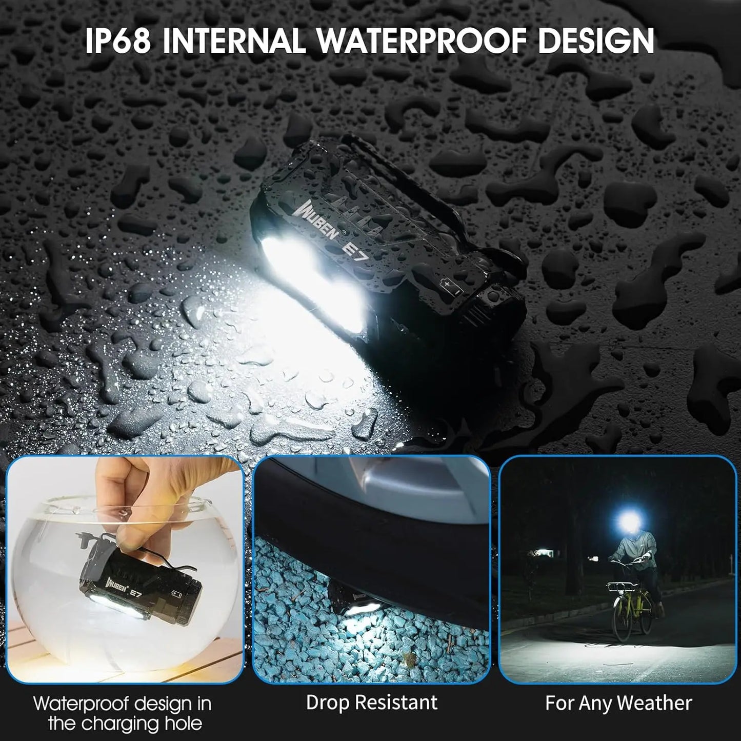 1800 Lumen Rechargeable Mini EDC LED Flashlight With USB Type C Charging