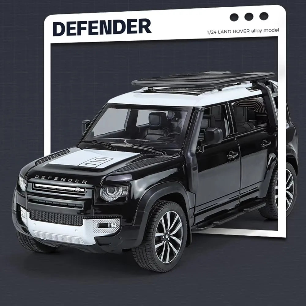 1:24 Land Rover Range Rover Defender Alloy Model Cullinan Diecast Car Toys Doors Opened Sound Light Vehices s Christmas Gifts