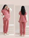 Women’s Winter Flannel Pajama Set – Thick, Soft Coral Fleece with Zipper & Oversized Fit