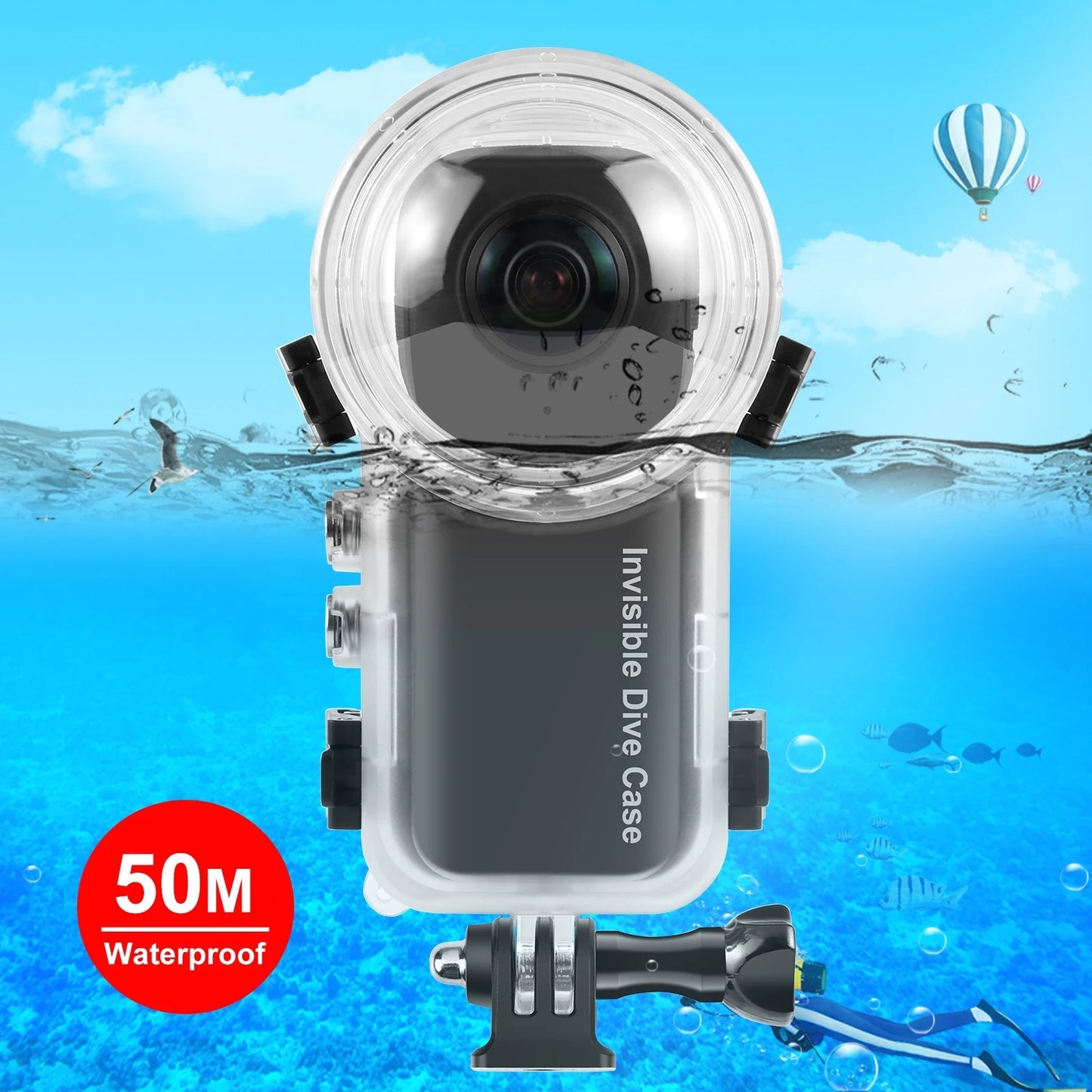 for Insta360 X3 Dive Case 50m Waterproof Sealed Case Diving Cover