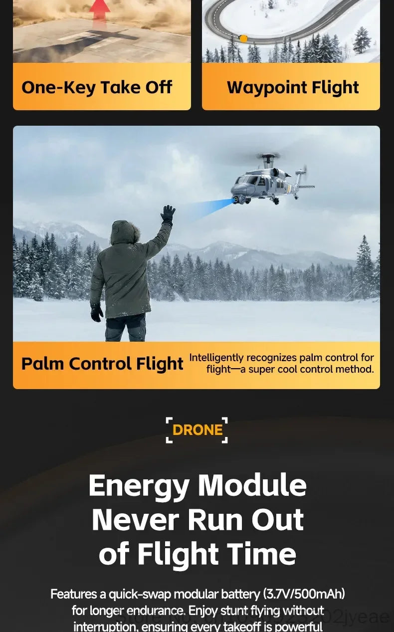 Remote Control Military Helicopter With Built In Screen