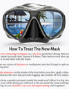 Adult silicone diving glasses professional snorkeling HD swimming tempered glass large frame mask