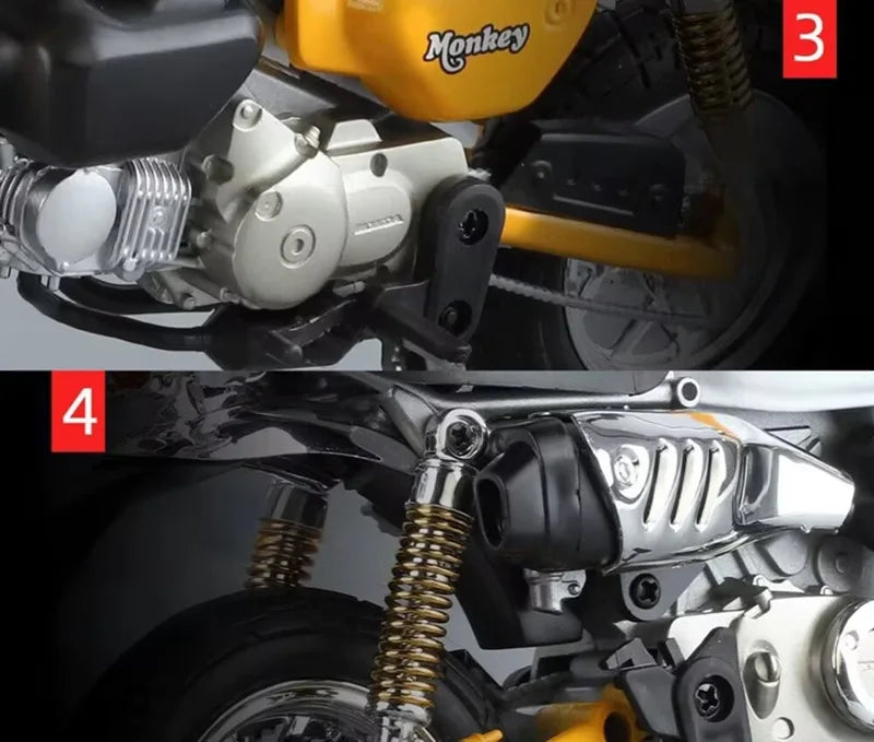 Diecast Honda Monkey 125 Motorcycle Model 1 to 9 Scale