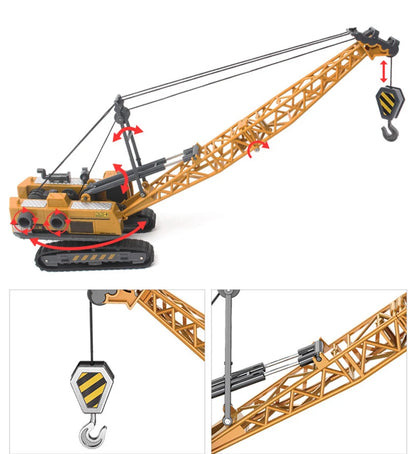 Toys for Boys Alloy Tractor Kids Excavator Bulldozer Miniature Crane Truck Model Diecast Farm Engineering Vehicle Children Gifts