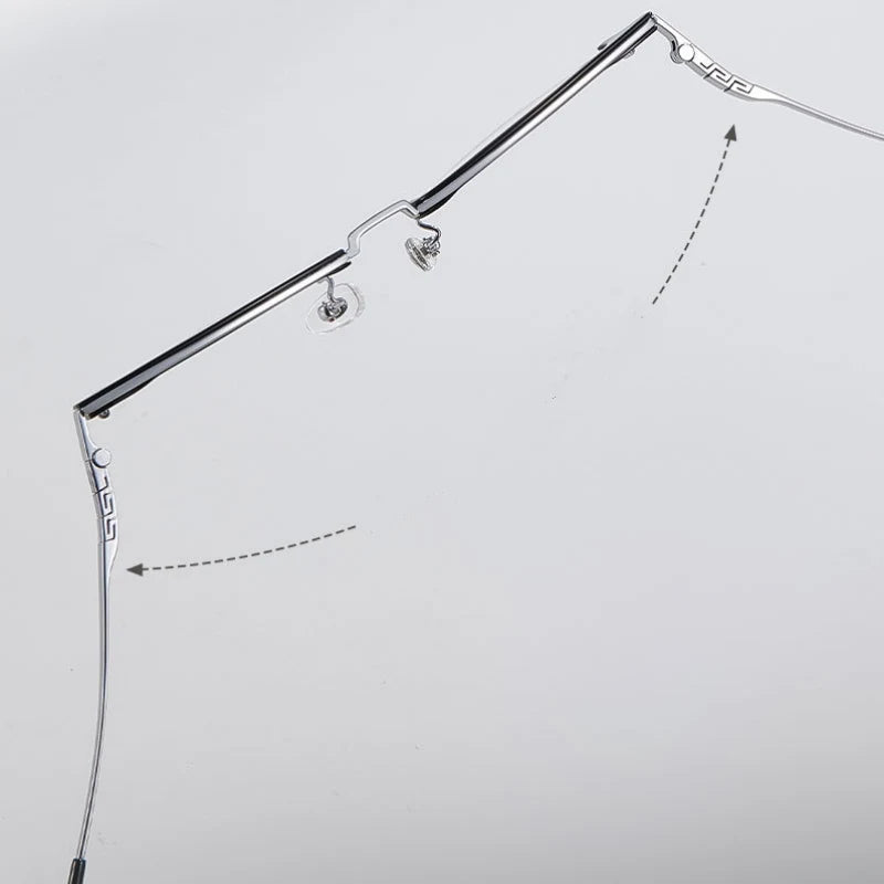 Retro Square Lightweight Titanium Eyeglasses Frames