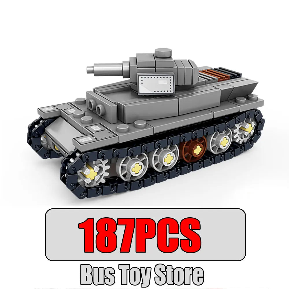 BMPT Terminator Tank KV-2 T-34 Tiger I WW2 Military Classic Model Building Blocks Bricks Boy  Toys for Christmas Gifts
