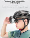 Cycling Helmet With Goggles Visor Brim Adults Safety Riding Bike Helmet Breathable Ultralight MTB Road Bicycle Helmet