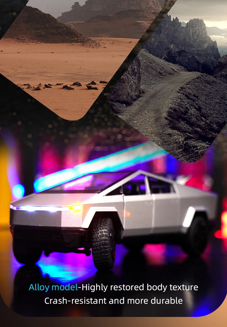 RC Car Alloy Cyber truck Car model Simulation Off-road Vehicle  Camping Equipment Pickup Truck s Toys Boy Gifts