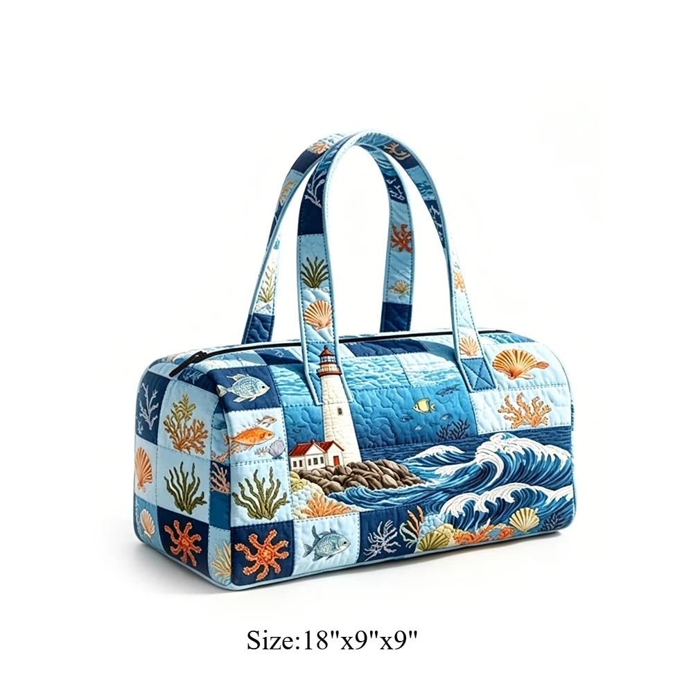 Quilted Duffel Bag Weekender Bag Cute Cat Tropical Floral Print Carry On Luggage Lightweight Bags for Beach Vacation Party Sport