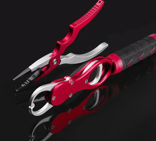 Aluminum Alloy Multifunctional Fishing Pliers Grip Set Fishing Tackle Hook Cutter Line Splitter Ring High Quality Tool