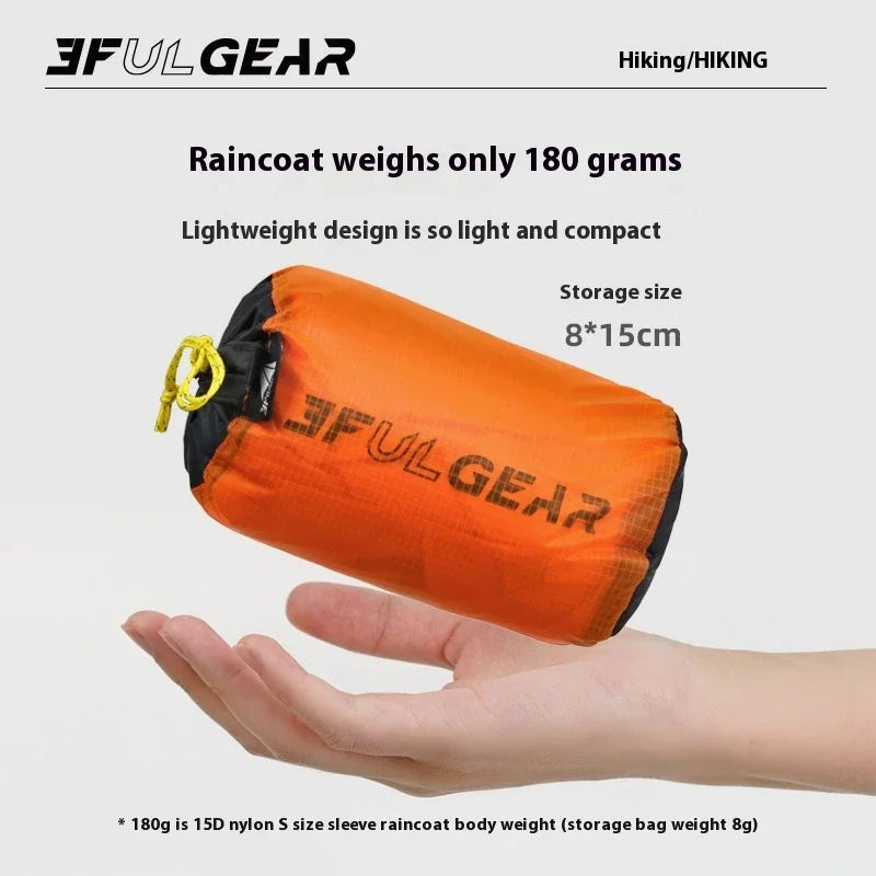 Ultralight Waterproof Zipper Raincoat for Hiking Camping and Travel