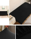 Armless Sofa Covers Elastic Solid Color Sofa Bed Cover Folding Seat Slipcover Dust-proof Stretch Couch Protector for Living Room