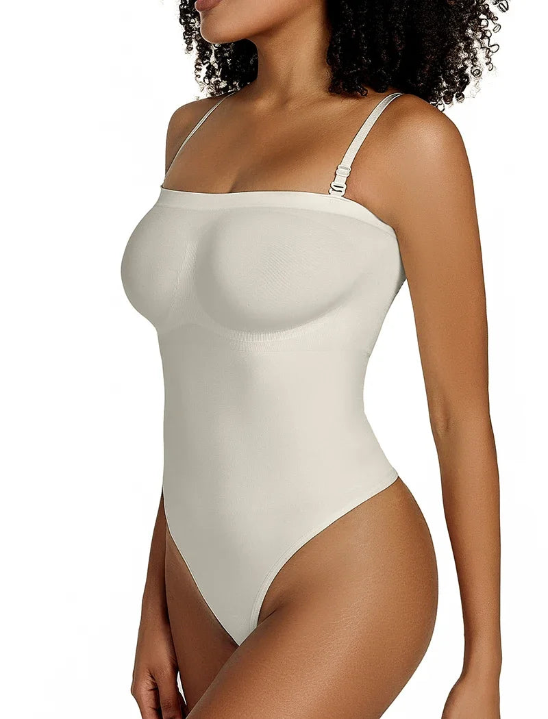 Women Tummy Control Thong Bodysuit – Slimming Compression Shapewear