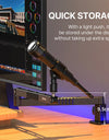 Low Profile Microphone Arm with Cable Channels Desk Clamp 360° Rotatable Foldable for Streaming Recording