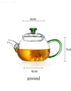 200ml Clear Heat-resistant Small Glass Teapot with Stainless Steel Filter Small Brewing Flower Green Tea Pot Kung Fu Tea Set