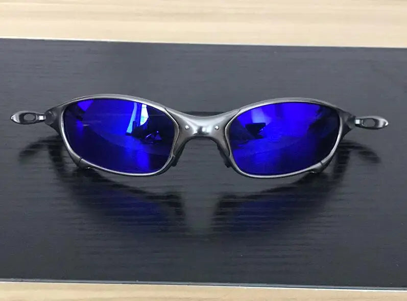 Polarized UV400 Cycling Sunglasses – Black Metal Frame Fishing Riding Bicycle Eyewear