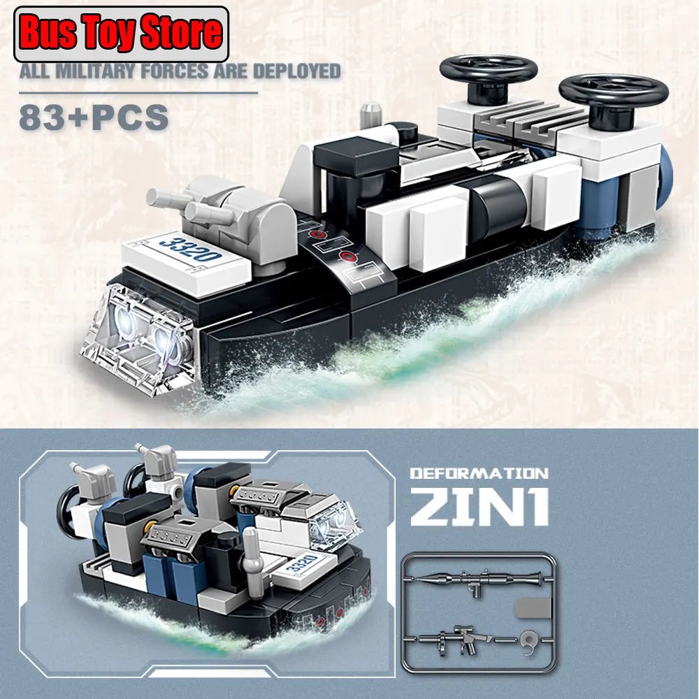 Aircraft Tank Aircraft Carrier MODERN EOLIPMENT MODERN WAR INFORMATION WW2 Military Model Building Blocks Bricks for Boy