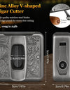 Cigar Cutter,4 in 1 Multifunction V Cut Cutter with Cigar Punch,Cigar Holder & Twin Nubber,Suitable for Max 60 Ring Gauge Cigars