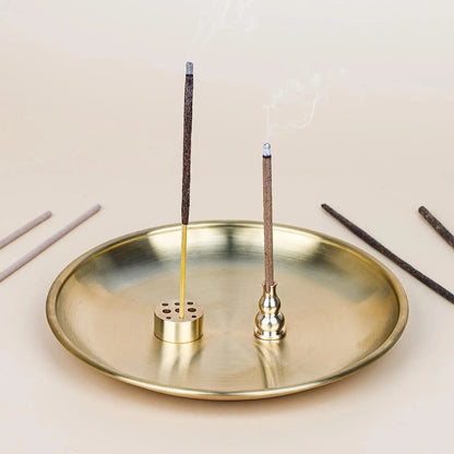 5 in 1 Metal Incense Burner Brass Incense Holder Palo Santo Holder Sage Holder Incense Tray Ash Catcher Home Decor