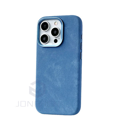 Magnetic Flannel Fiber Shockproof Leather Case For iPhone 15 14 Plus 13 16 Pro Max Slim Cover For Magsafe Wireless Charge Bag