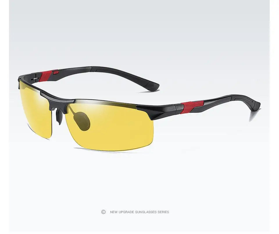 Aluminum Photochromic Polarized UV400 Day Night Driving Sunglasses for Men Women
