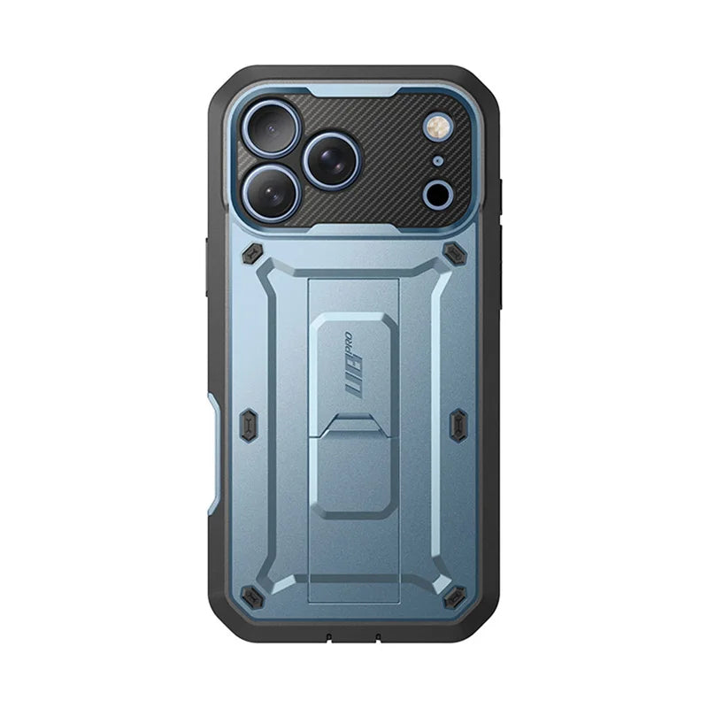 Full Body Rugged Phone Case with Built In Screen Protector and Belt Clip Holster for iPhone 17 Pro Max and iPhone 18 Pro Max