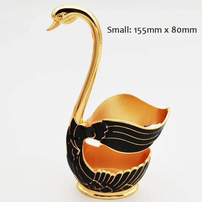 Swan-Shaped Cutlery Holder, Elegant Spoon and Fork Base, Luxury Tableware Storage, Stylish Kitchen Decor and Organizer for Home