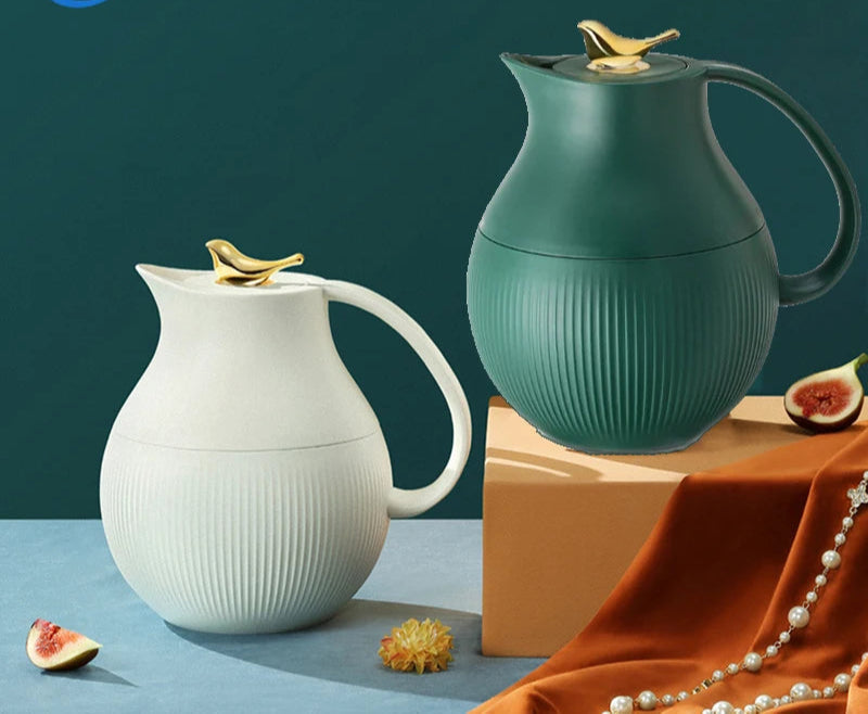 950ml Retro Insulated Flask Kettle Vacuum Thermal Water Coffee Carafe Household Portable Tea Pot Hot Water Bottle