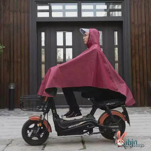 Full Body Waterproof PVC Rain Poncho for Motorcycle and Bicycle Riding