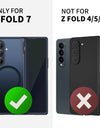 for Z Fold 7 Case with Privacy Screen Protector Full-Body Slim Coverage Hinge Protection Shockproof Phone Cover