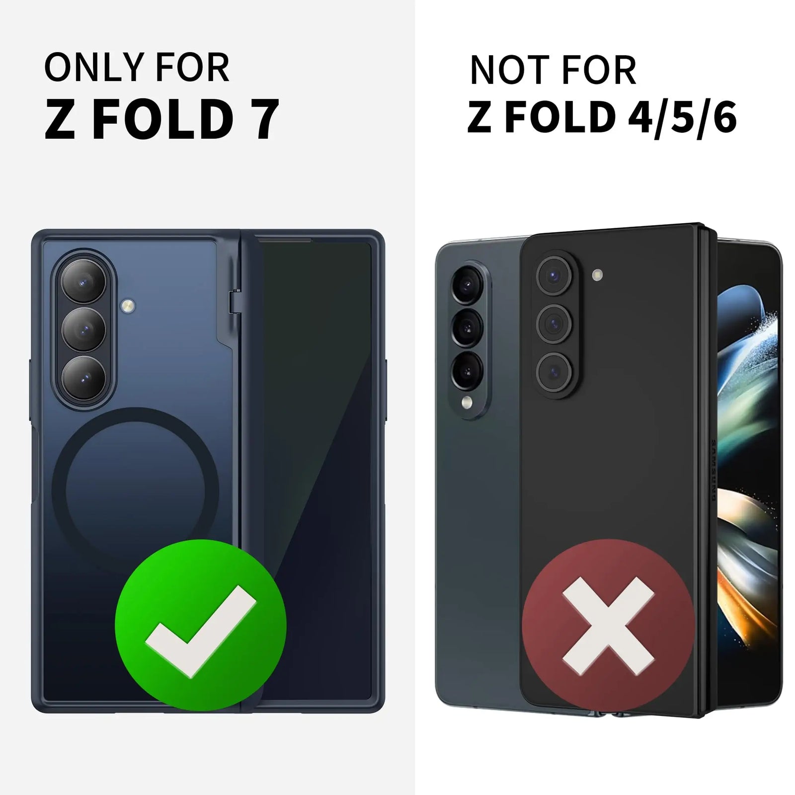 for Z Fold 7 Case with Privacy Screen Protector Full-Body Slim Coverage Hinge Protection Shockproof Phone Cover