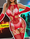 With Gloves Lingerie Bodysuit Women Bodystocking Crotchless Underwear Costumes Catsuit Body Suit