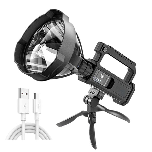 High Power Rechargeable Spotlight 3800 Lumens Ultra Long Range LED Searchlight Camping Lantern